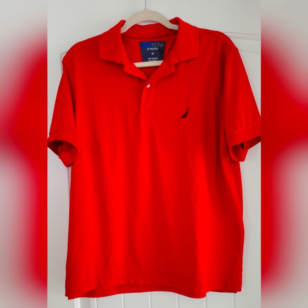 Nautica Men's Red Polo Shirt